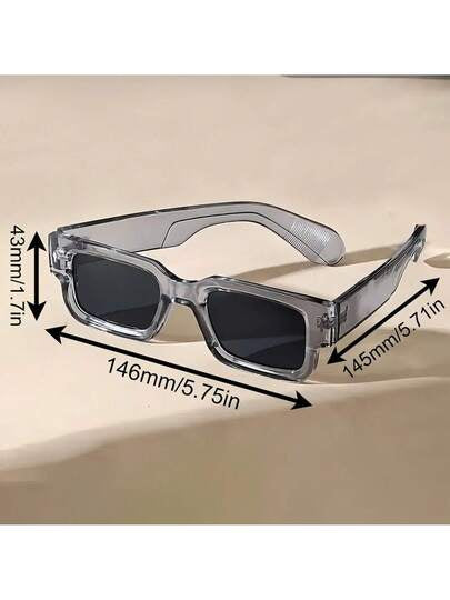 Retro Square Fashion Women Men Thick Frame Anti Shades Party Beach Travel Fashion Glasses